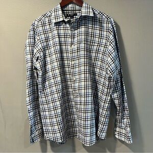 Daniel Cremieux Blue and White Plaid Shirt